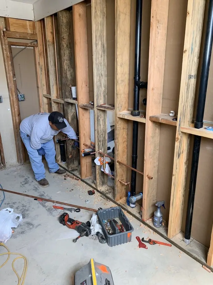 Commercial rough-in plumbing for Water Heater Replacement in Chapel Hill